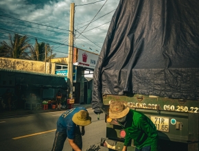 Vá vỏ lưu động an khánh châu thành bến tre